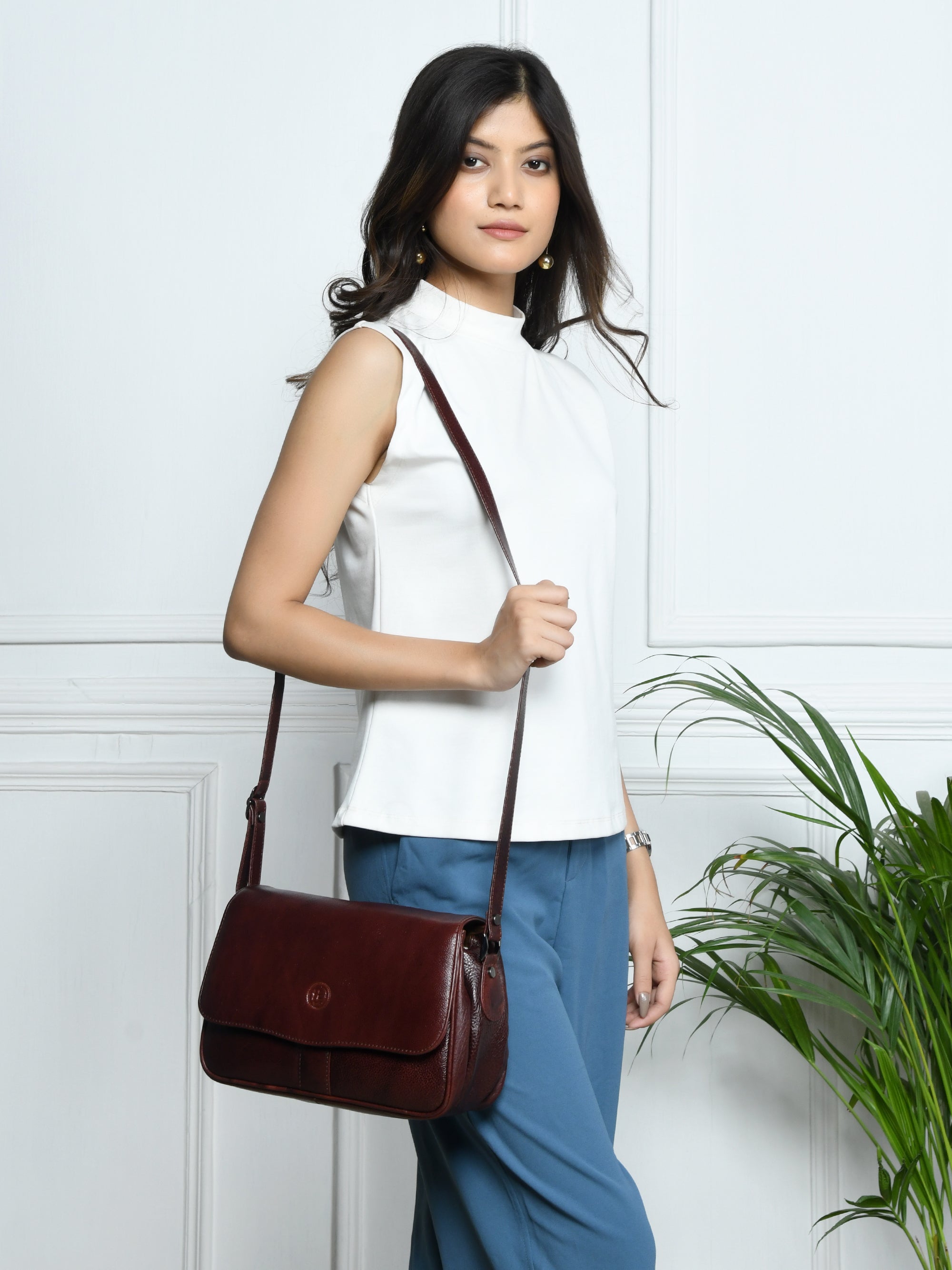 Midnight Opulence Satchel - Tan Colour
